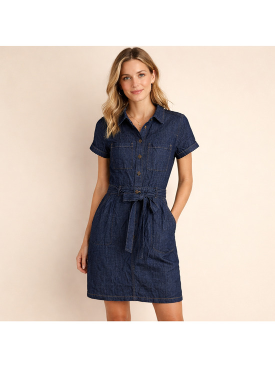 J. Crew Dresses & Skirts - NEW NWT Women's J. Crew Denim Button Front Belted Shirt Dress | Size 2
